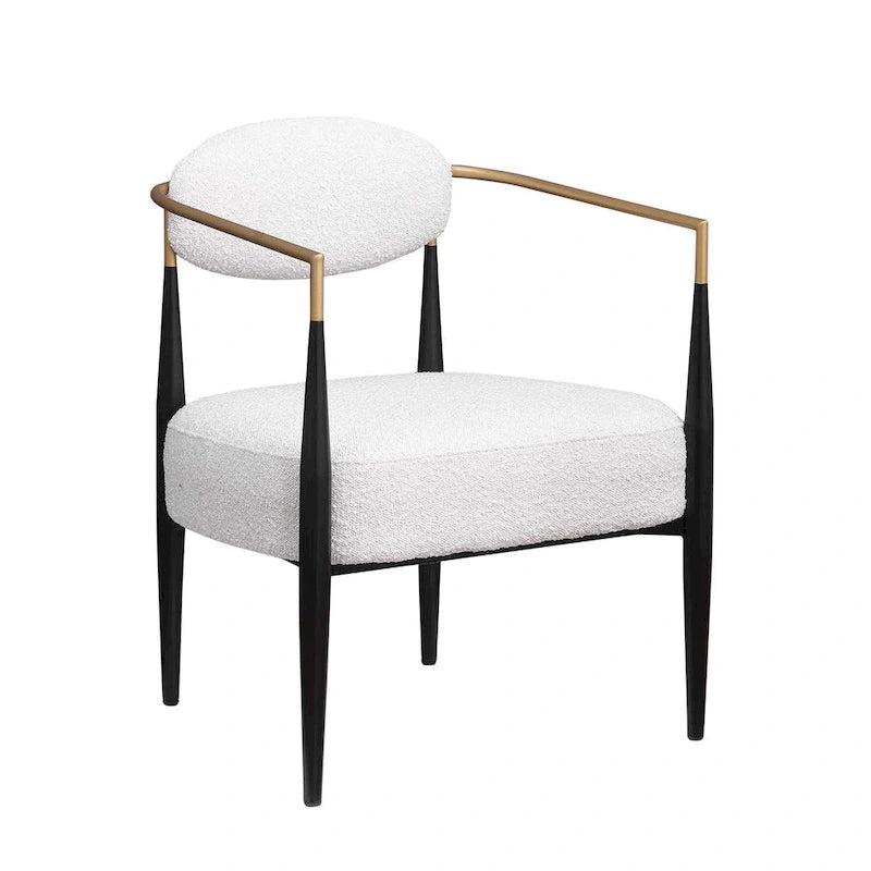 Fauteuil d'appoint du milieu du siècle, gris / beige / marron, une place, cadre en métal