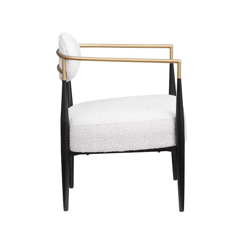Fauteuil d'appoint du milieu du siècle, gris / beige / marron, une place, cadre en métal