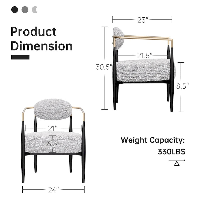 Fauteuil d'appoint du milieu du siècle, gris / beige / marron, une place, cadre en métal