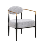 Fauteuil d'appoint du milieu du siècle, gris / beige / marron, une place, cadre en métal