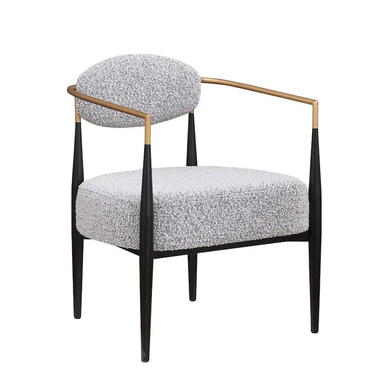 Fauteuil d'appoint du milieu du siècle, gris / beige / marron, une place, cadre en métal