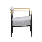 Fauteuil d'appoint du milieu du siècle, gris / beige / marron, une place, cadre en métal
