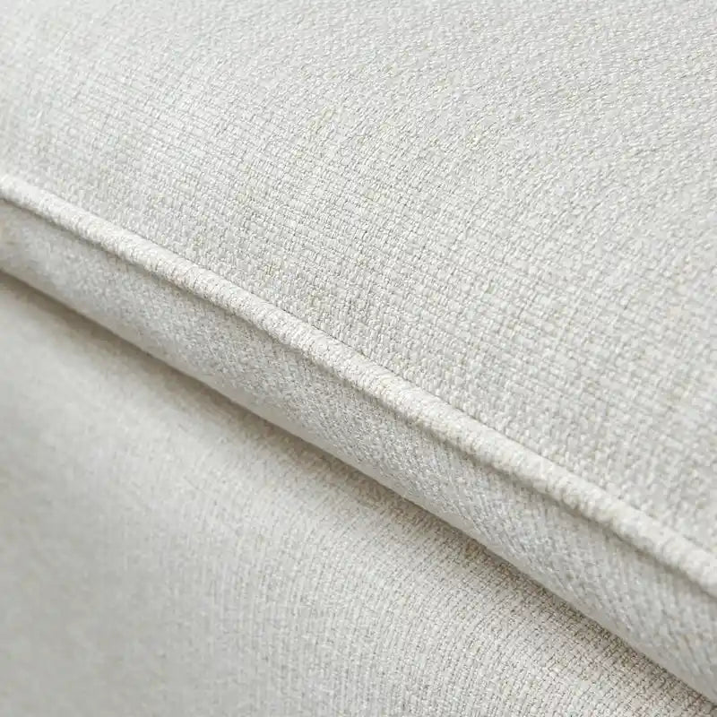Canapé d'angle en lin beige avec méridienne, 3-4 places