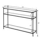 Console 3 niveaux en chrome/verre transparent
