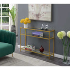Console 3 niveaux en chrome/verre transparent