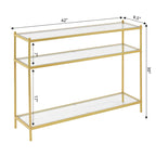 Console 3 niveaux en chrome/verre transparent