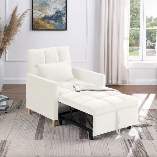Chaise-lit convertible 3-en-1, inclinable réglable, simple – Arc-en-ciel / Beige / Gris / Noir