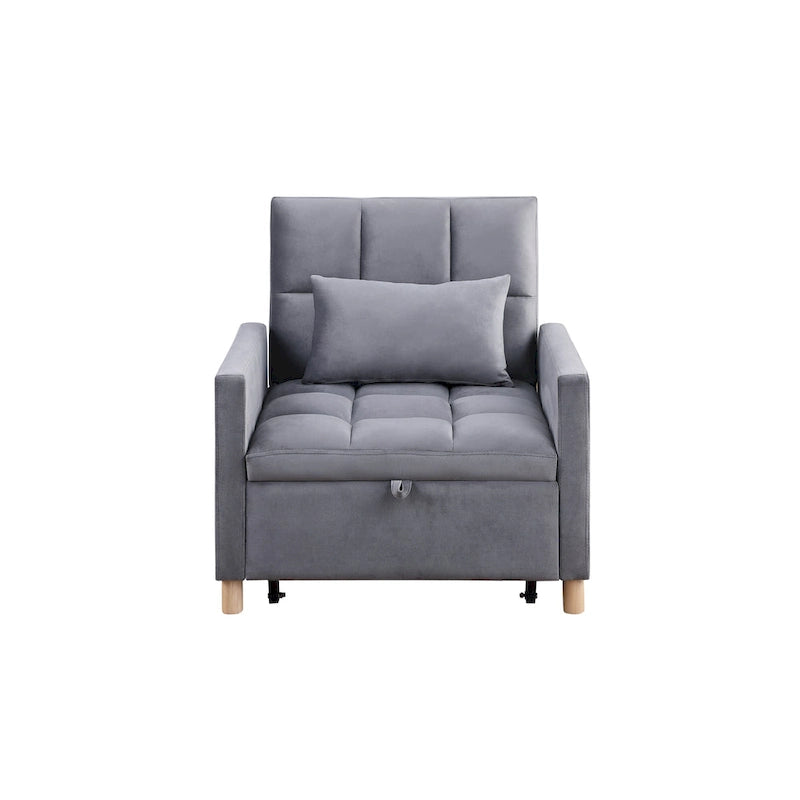 Chaise-lit convertible 3-en-1, inclinable réglable, simple – Arc-en-ciel / Beige / Gris / Noir