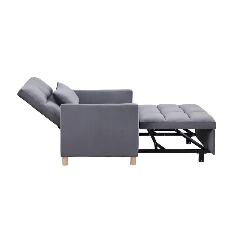 Chaise-lit convertible 3-en-1, inclinable réglable, simple – Arc-en-ciel / Beige / Gris / Noir