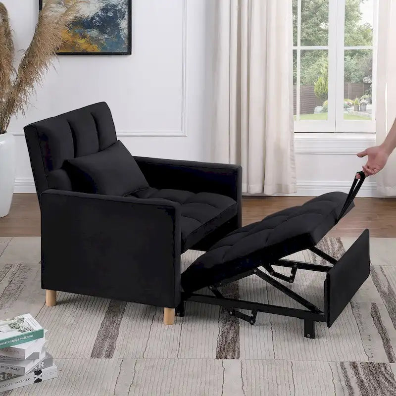 Chaise-lit convertible 3-en-1, inclinable réglable, simple – Arc-en-ciel / Beige / Gris / Noir