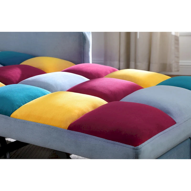 Chaise-lit convertible 3-en-1, inclinable réglable, simple – Arc-en-ciel / Beige / Gris / Noir