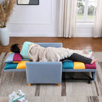 Chaise-lit convertible 3-en-1, inclinable réglable, simple – Arc-en-ciel / Beige / Gris / Noir