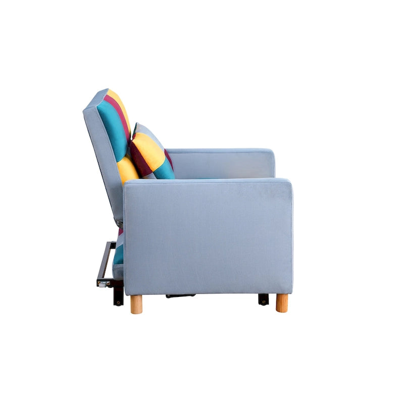 Chaise-lit convertible 3-en-1, inclinable réglable, simple – Arc-en-ciel / Beige / Gris / Noir