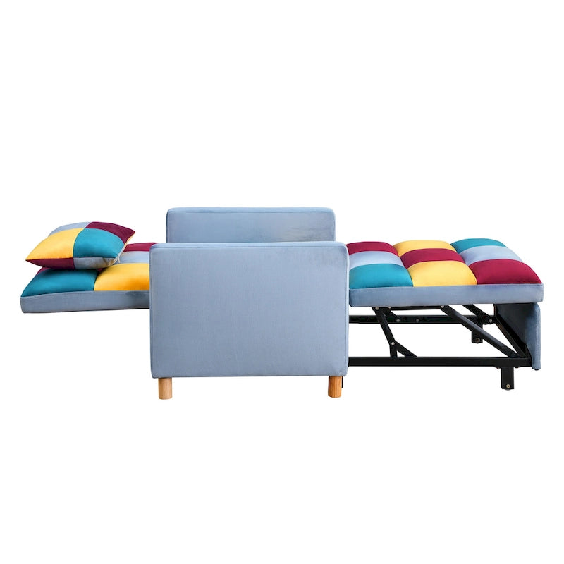 Chaise-lit convertible 3-en-1, inclinable réglable, simple – Arc-en-ciel / Beige / Gris / Noir