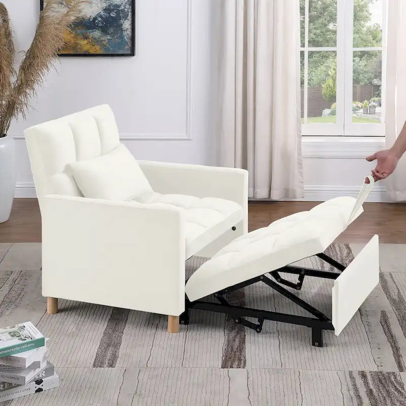 Chaise-lit convertible 3-en-1, inclinable réglable, simple – Arc-en-ciel / Beige / Gris / Noir