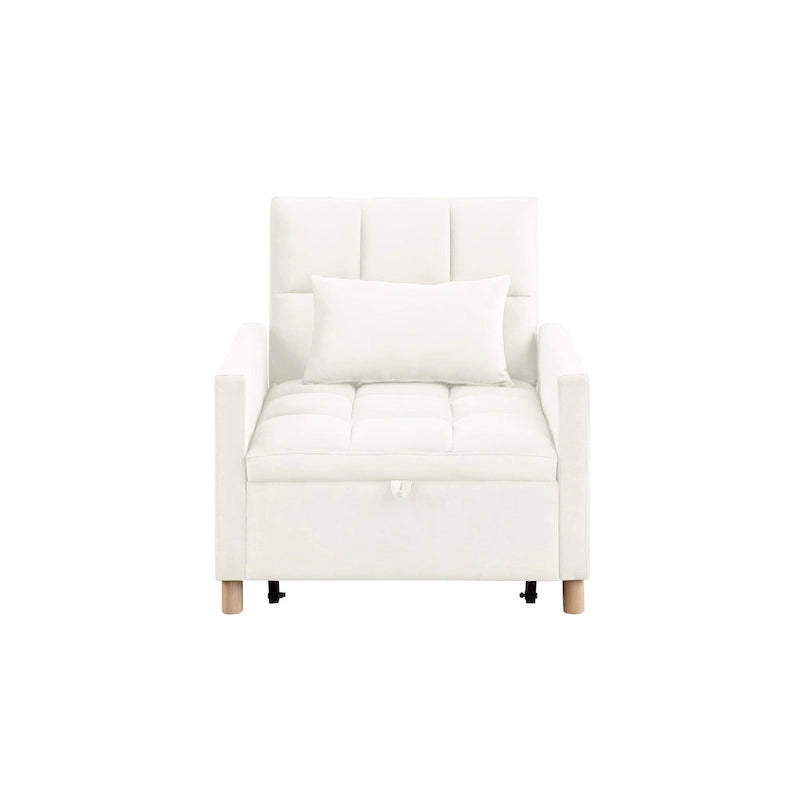 Chaise-lit convertible 3-en-1, inclinable réglable, simple – Arc-en-ciel / Beige / Gris / Noir
