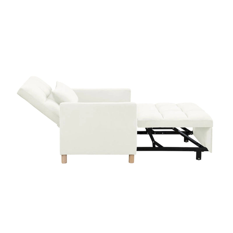 Chaise-lit convertible 3-en-1, inclinable réglable, simple – Arc-en-ciel / Beige / Gris / Noir
