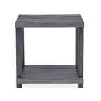 Bout de canapé rectangulaire en gravier vieilli avec pieds en bronze satiné, 1 place