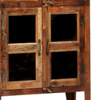 Armoire de rangement haute à porte vitrée, brun moyen, style simple