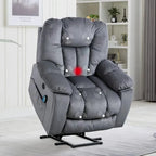 Fauteuil inclinable électrique releveur avec massage, une place, Gris/Beige/Noir/Camel
