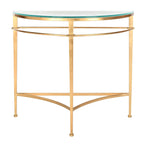 Console en verre à plateau doré antique, 91,4 cm (L) x 38,1 cm (P) x 78,7 cm (H)