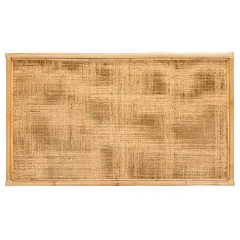 Table basse en rotin et bambou, forme rectangulaire, couleur naturelle – 119 cm (L) x 61 cm (P) x 46 cm (H)