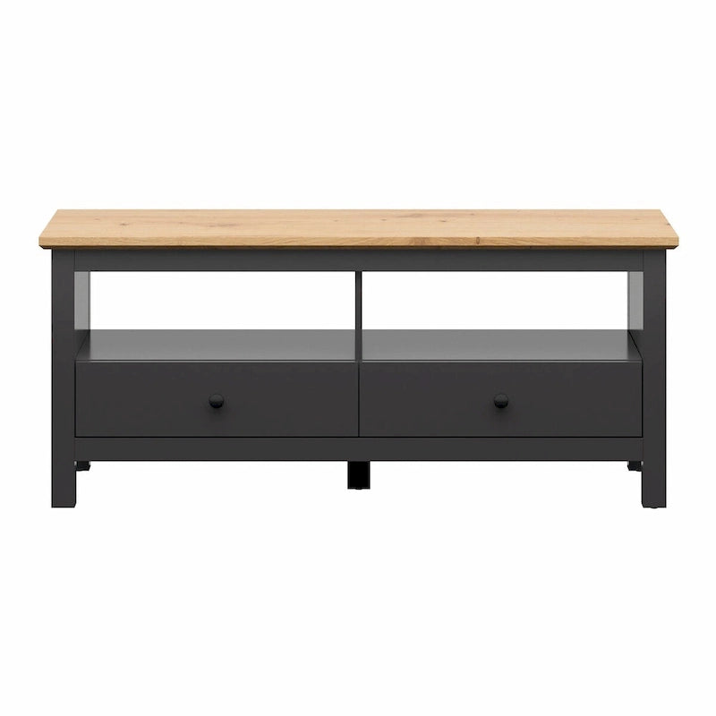 Meuble TV gris foncé, 137 cm, assemblage par 1 personne