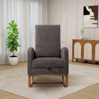 Fauteuil à bascule pivotant dossier haut en bouclette Ivoire / Gris clair / Anthracite / Vert / Caramel / Bleu marine, 1 place