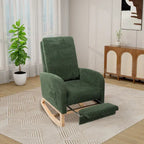 Fauteuil à bascule pivotant dossier haut en bouclette Ivoire / Gris clair / Anthracite / Vert / Caramel / Bleu marine, 1 place