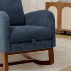 Fauteuil à bascule pivotant dossier haut en bouclette Ivoire / Gris clair / Anthracite / Vert / Caramel / Bleu marine, 1 place