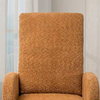 Fauteuil à bascule pivotant dossier haut en bouclette Ivoire / Gris clair / Anthracite / Vert / Caramel / Bleu marine, 1 place