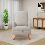 Fauteuil à bascule pivotant dossier haut en bouclette Ivoire / Gris clair / Anthracite / Vert / Caramel / Bleu marine, 1 place