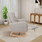 Fauteuil à bascule pivotant dossier haut en bouclette Ivoire / Gris clair / Anthracite / Vert / Caramel / Bleu marine, 1 place