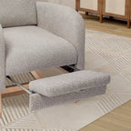 Fauteuil à bascule pivotant dossier haut en bouclette Ivoire / Gris clair / Anthracite / Vert / Caramel / Bleu marine, 1 place