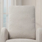 Fauteuil à bascule pivotant dossier haut en bouclette Ivoire / Gris clair / Anthracite / Vert / Caramel / Bleu marine, 1 place