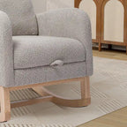 Fauteuil à bascule pivotant dossier haut en bouclette Ivoire / Gris clair / Anthracite / Vert / Caramel / Bleu marine, 1 place