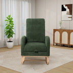 Fauteuil à bascule pivotant dossier haut en bouclette Ivoire / Gris clair / Anthracite / Vert / Caramel / Bleu marine, 1 place