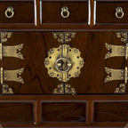 Table d'appoint noyer 3 tiroirs, style antique, individuelle