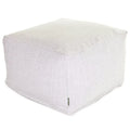 Pouf ottoman tissé Magnolia / Gris / Marine / Marron clair, 1 place, 68,5 x 68,5 x 43 cm