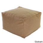 Pouf ottoman tissé Magnolia / Gris / Marine / Marron clair, 1 place, 68,5 x 68,5 x 43 cm