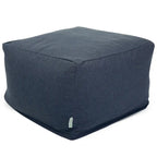 Pouf ottoman tissé Magnolia / Gris / Marine / Marron clair, 1 place, 68,5 x 68,5 x 43 cm