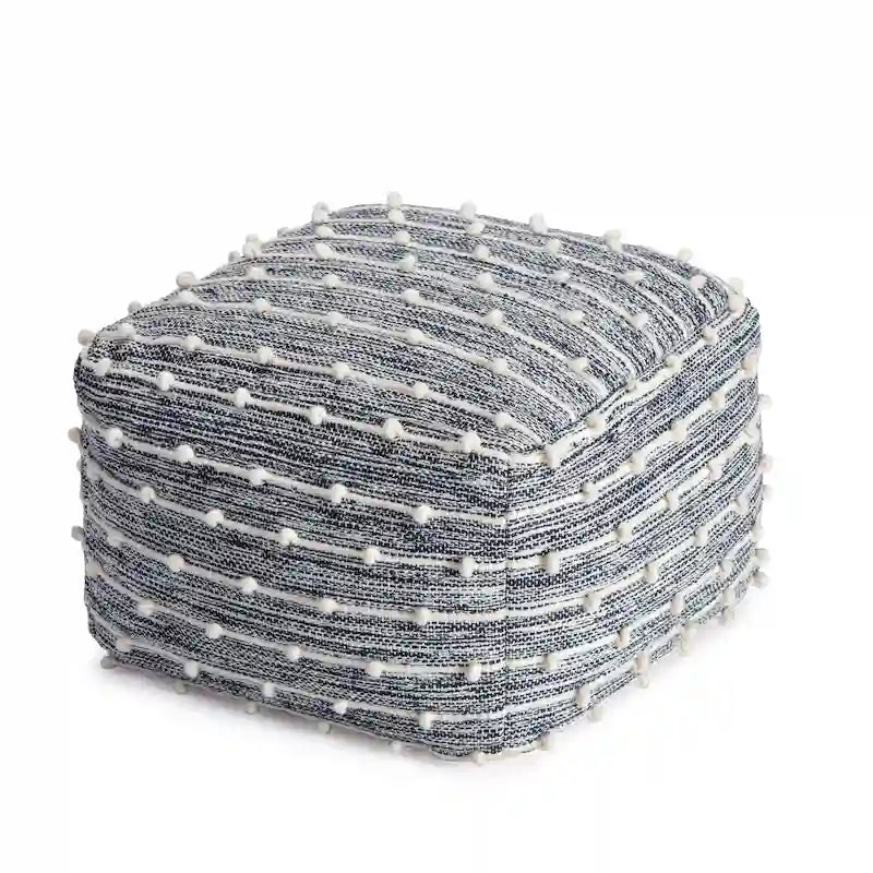 Pouf carré bleu / rouge, 1 place
