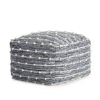 Pouf carré bleu / rouge, 1 place