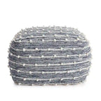 Pouf carré bleu / rouge, 1 place