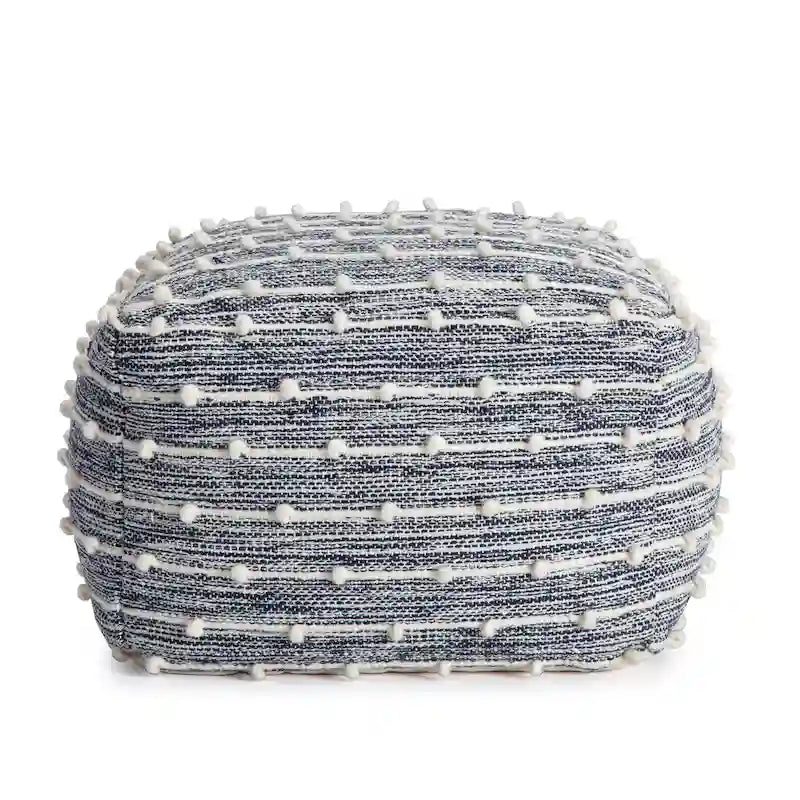 Pouf carré bleu / rouge, 1 place