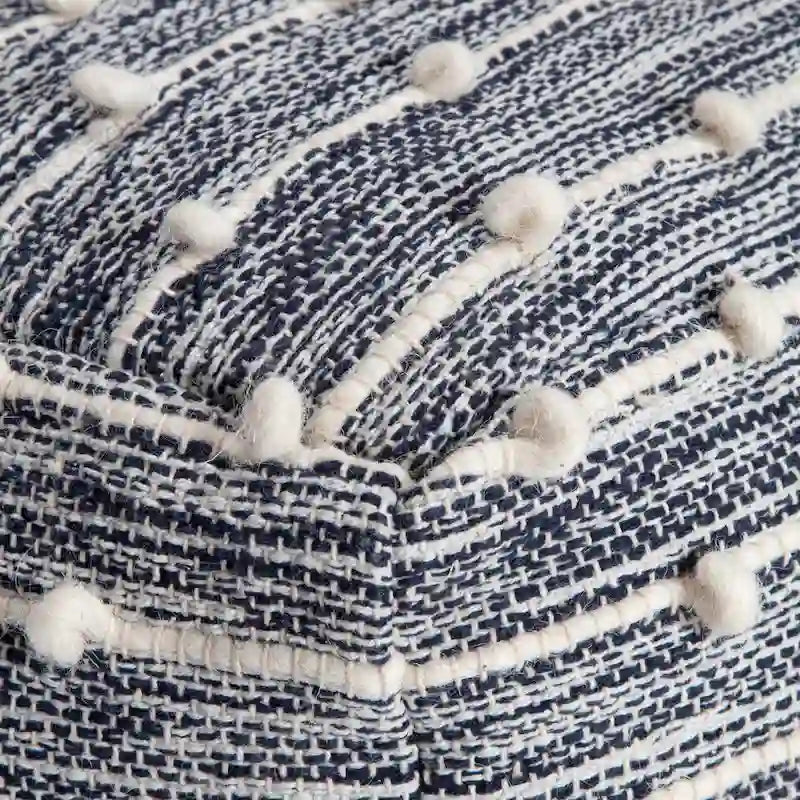 Pouf carré bleu / rouge, 1 place