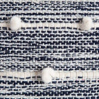 Pouf carré bleu / rouge, 1 place