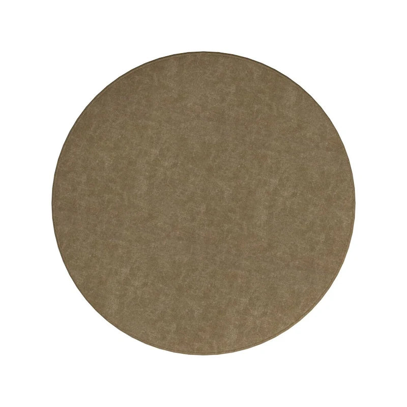 Pouf carré en velours mocha et bouclette crème, 1 place