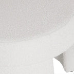 Pouf carré en velours mocha et bouclette crème, 1 place