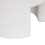 Pouf carré en velours mocha et bouclette crème, 1 place
